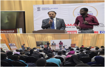 1st Study in India Fair held in Bamako at Hotel Azalai Salam. Ambassador Dr. N. Nandakumar inaugurated the fair and spoke about the attractive opportunities provided by India in higher education. The fair witnessed enthusiastic participation from Malian students